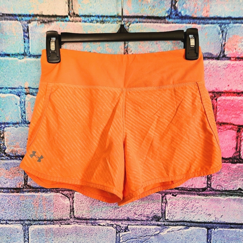5/$30 EUC Under Armour Bright Orange Workout/Running/Athletic Women's Shorts